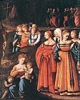 Francesco Ubertini Bacchiacca II Canvas Paintings - The Preaching of Saint John the Baptist (detail)
